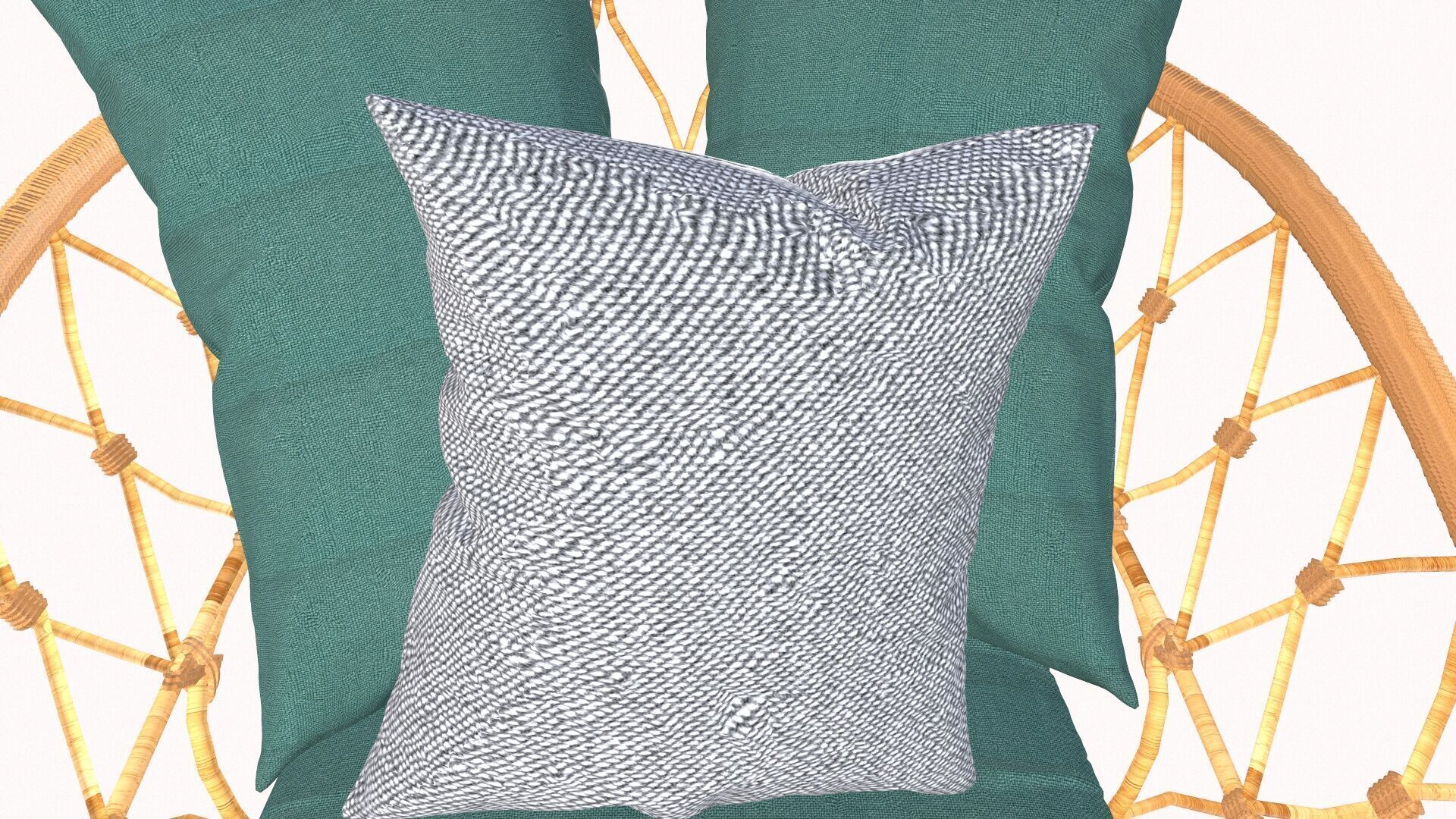 Bamboo Chair Low-poly 3D model_7