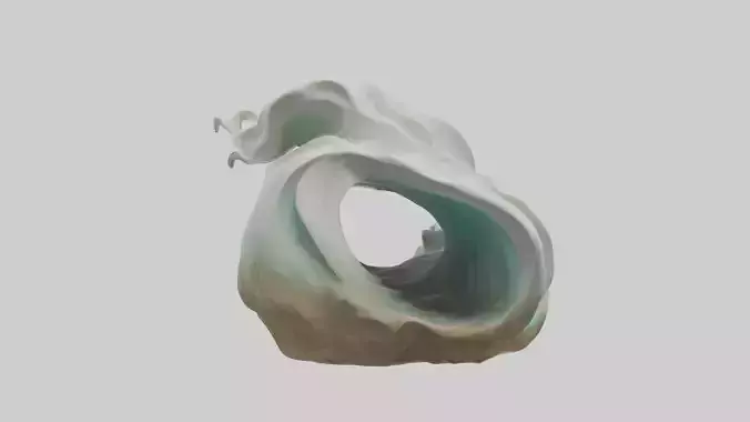 Organic Wave Sculpture model