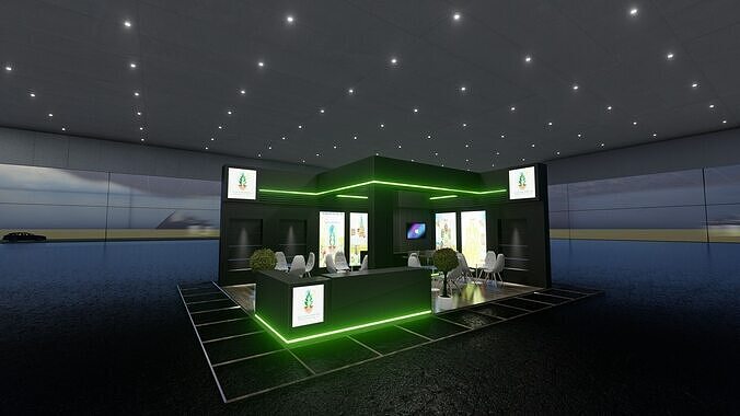 8x6 Exhibition Stand 3D model