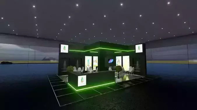 8x6 Exhibition Stand 3D model