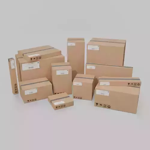 Complete Cardboard Box Collection - Rigged and Customizable 
