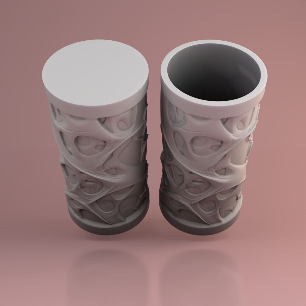 Sculptural candle design - Model W3 Structure 2 3D print model_5