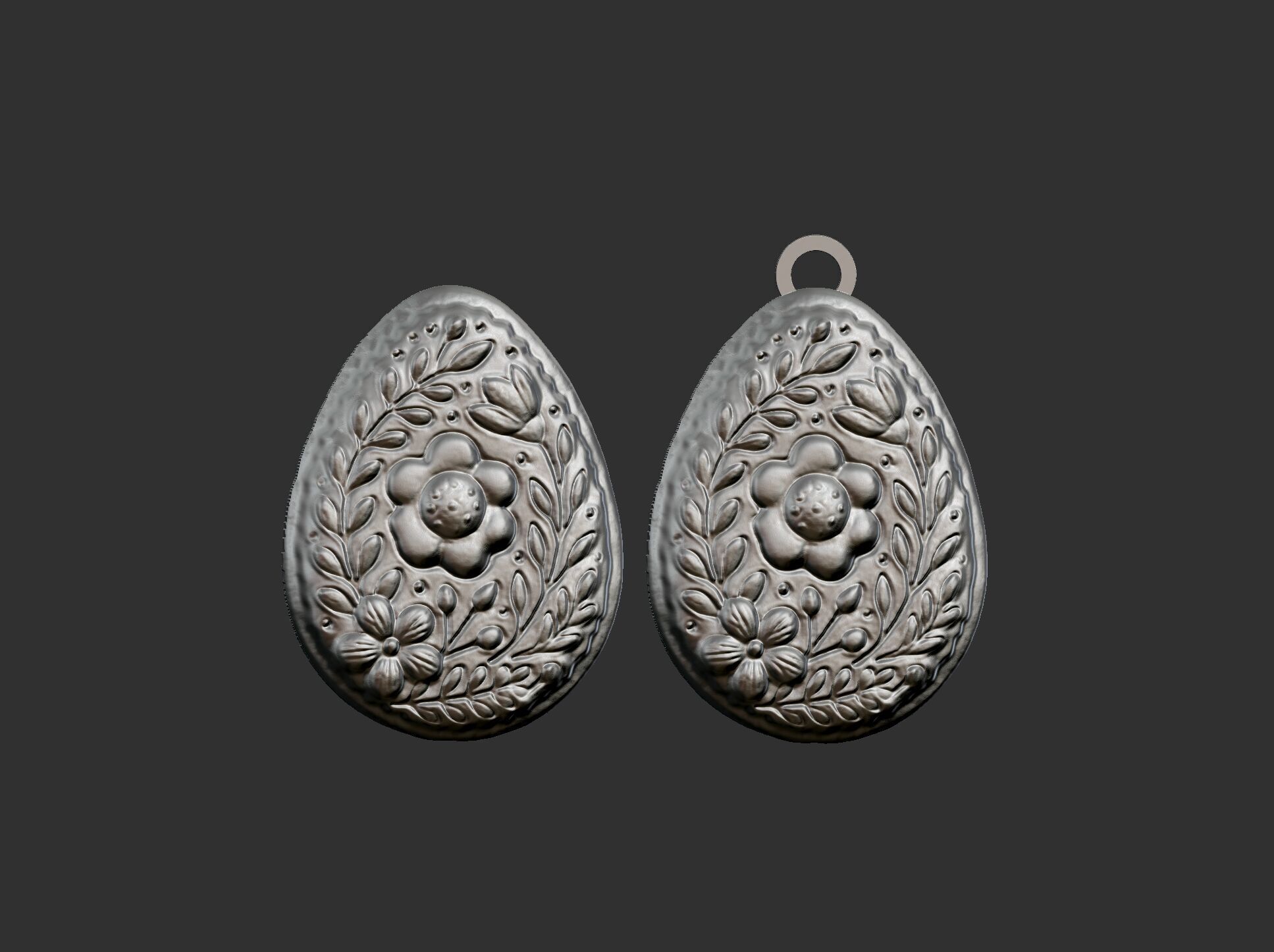 Easter egg cookie decor 3D print model_7