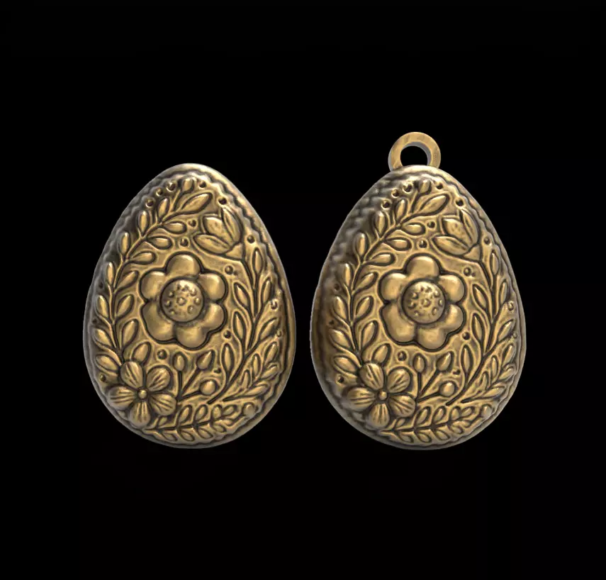 Easter egg cookie decor 3D print model_0