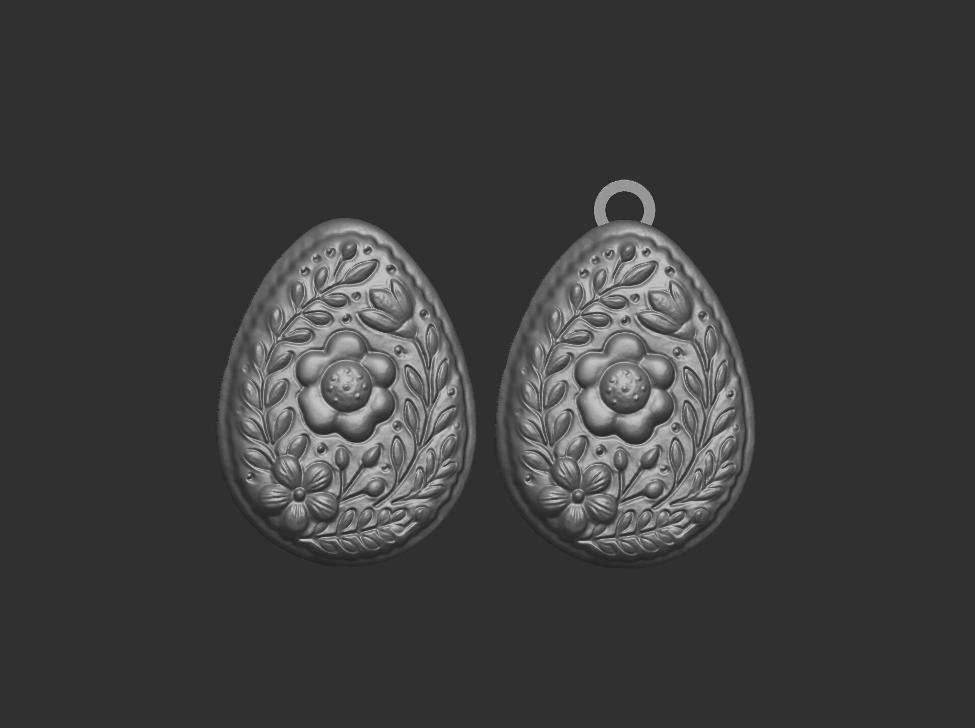 Easter egg cookie decor 3D print model_10