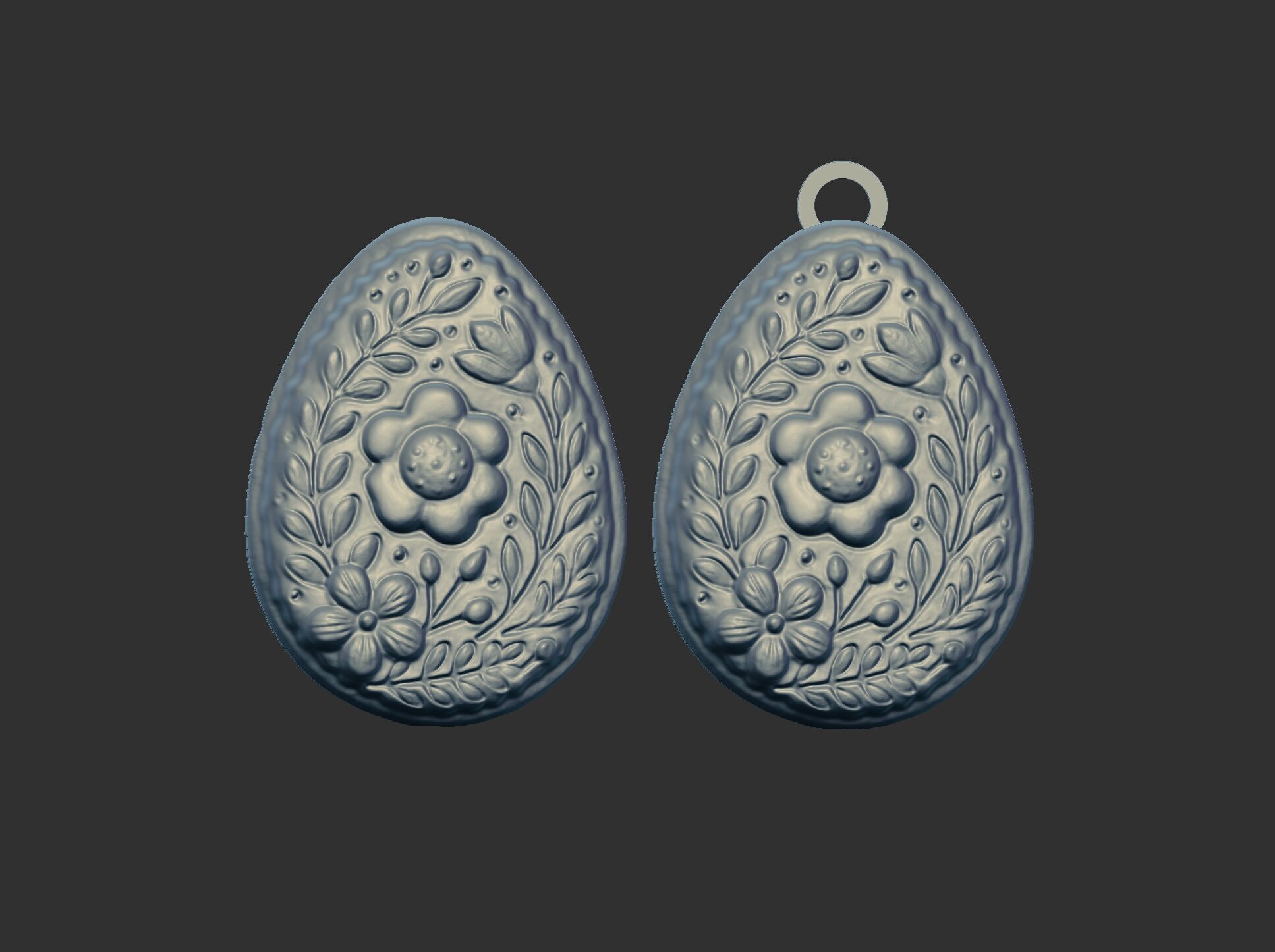Easter egg cookie decor 3D print model_23