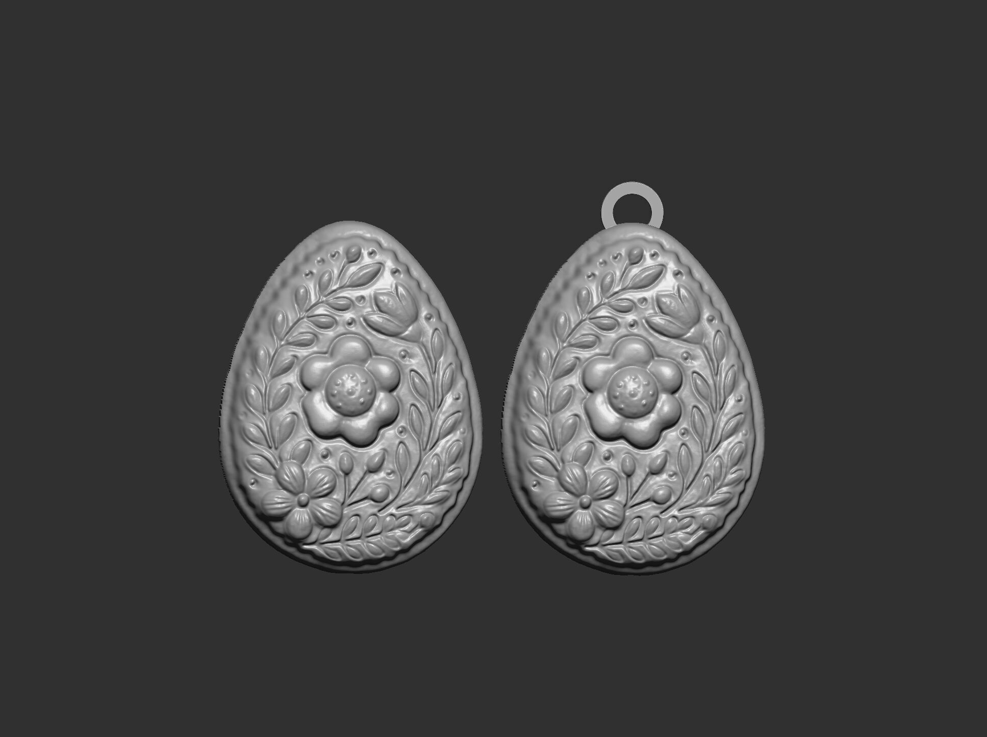 Easter egg cookie decor 3D print model_5