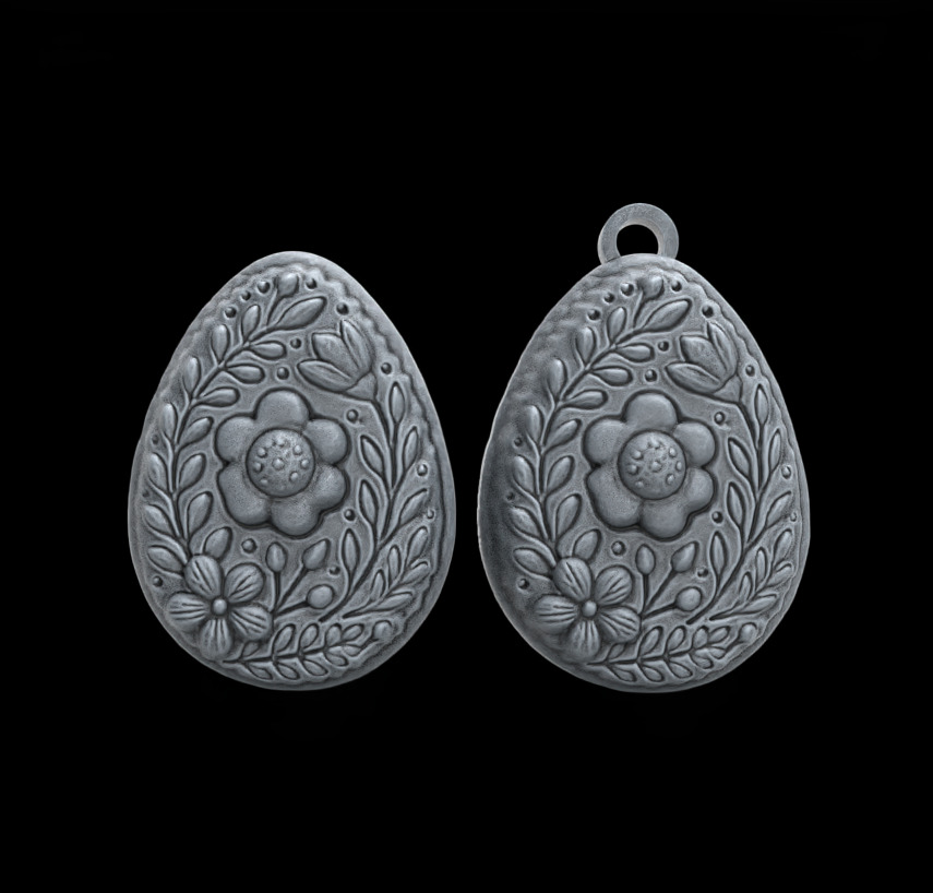 Easter egg cookie decor 3D print model_1