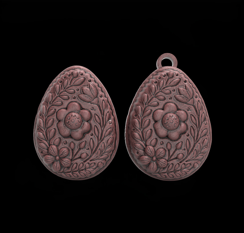 Easter egg cookie decor 3D print model_2