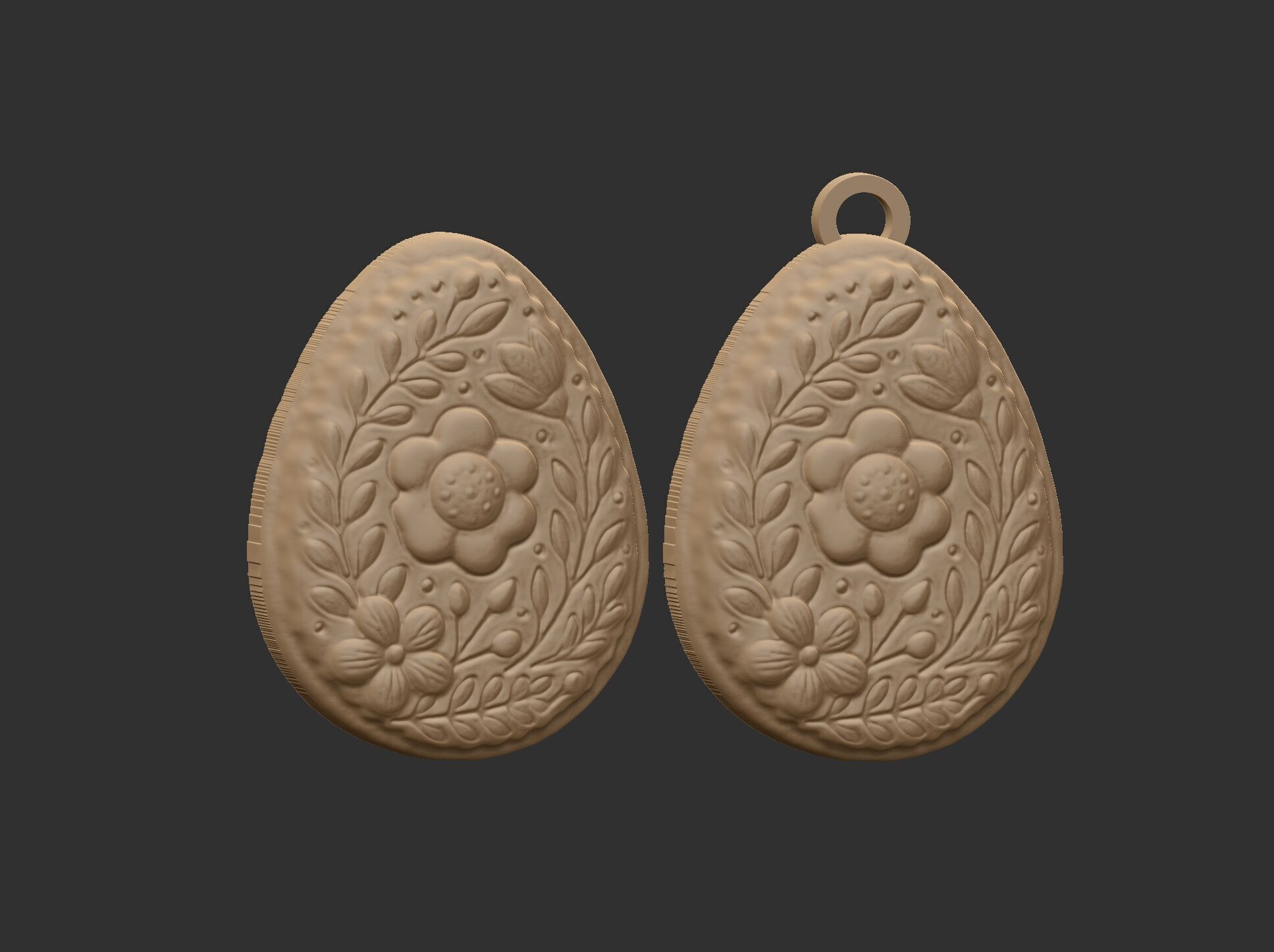 Easter egg cookie decor 3D print model_16