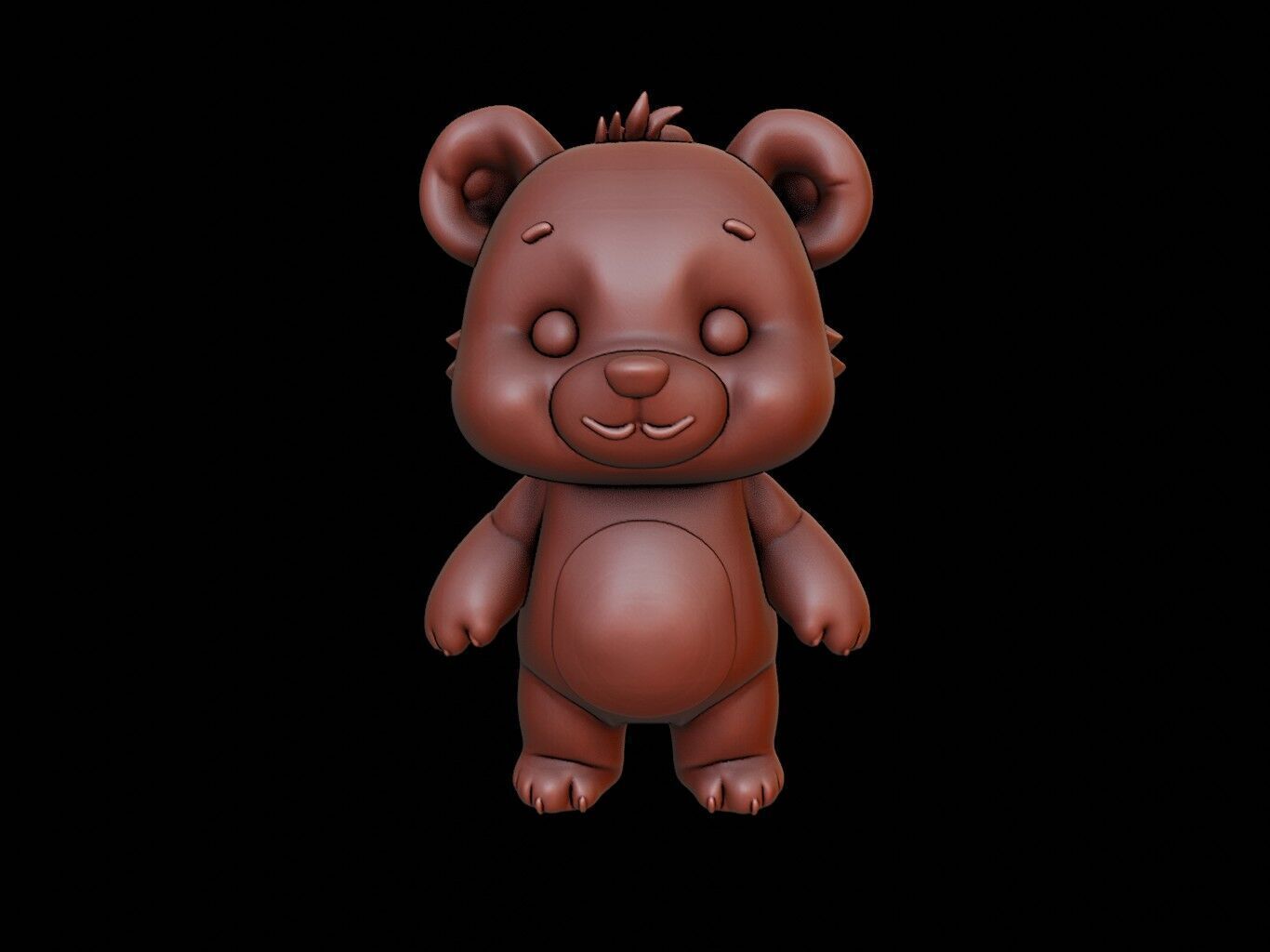 Bear Animal Cartoon 3D print model_2