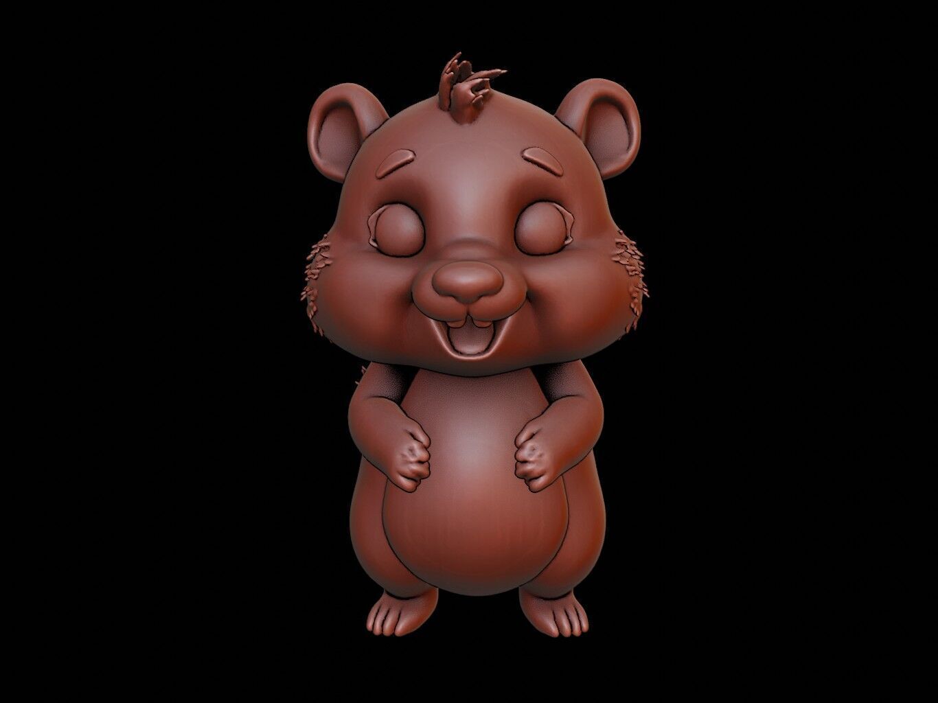 Beaver Animal Cartoon 3D print model_2