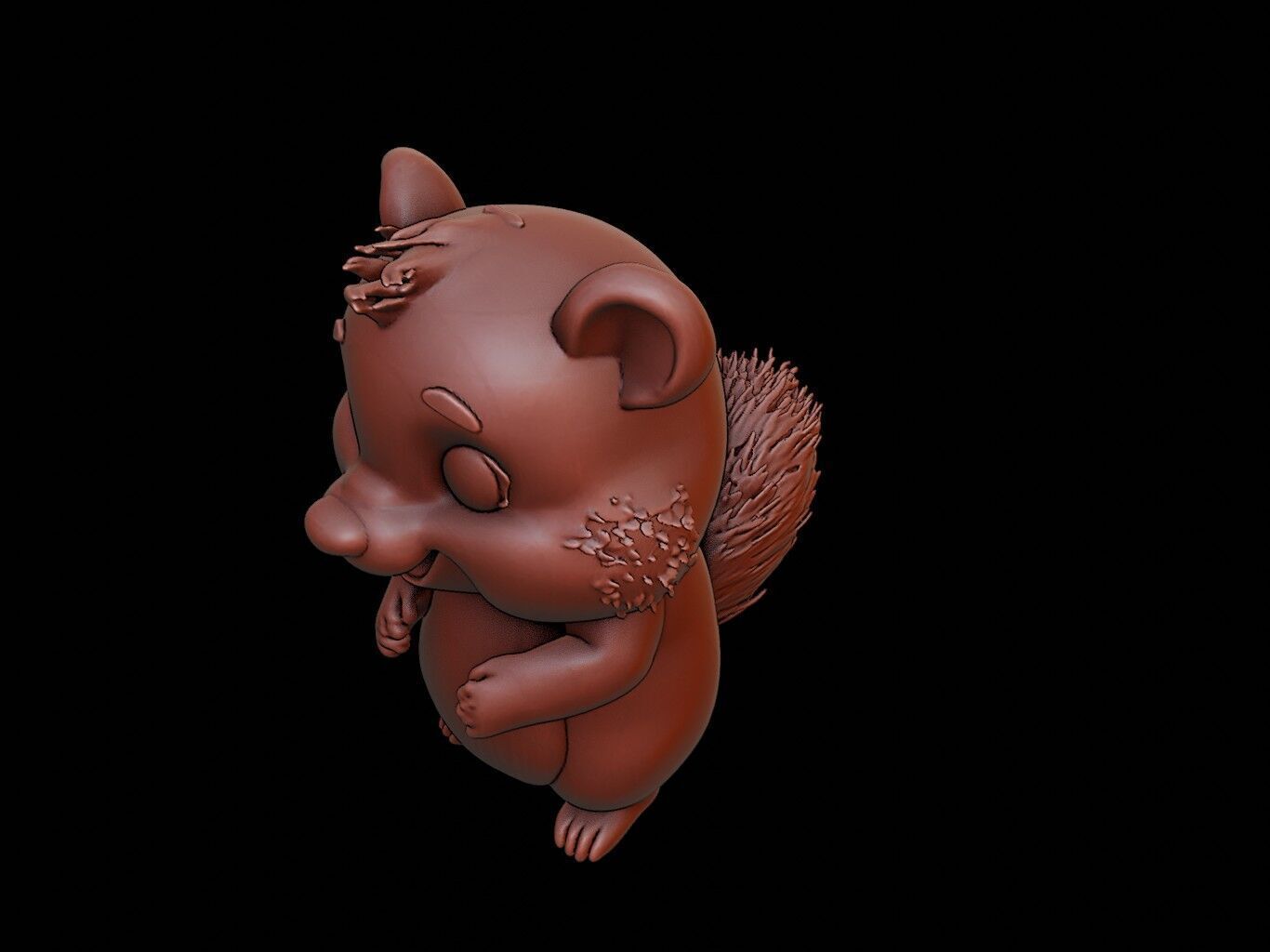 Beaver Animal Cartoon 3D print model_1