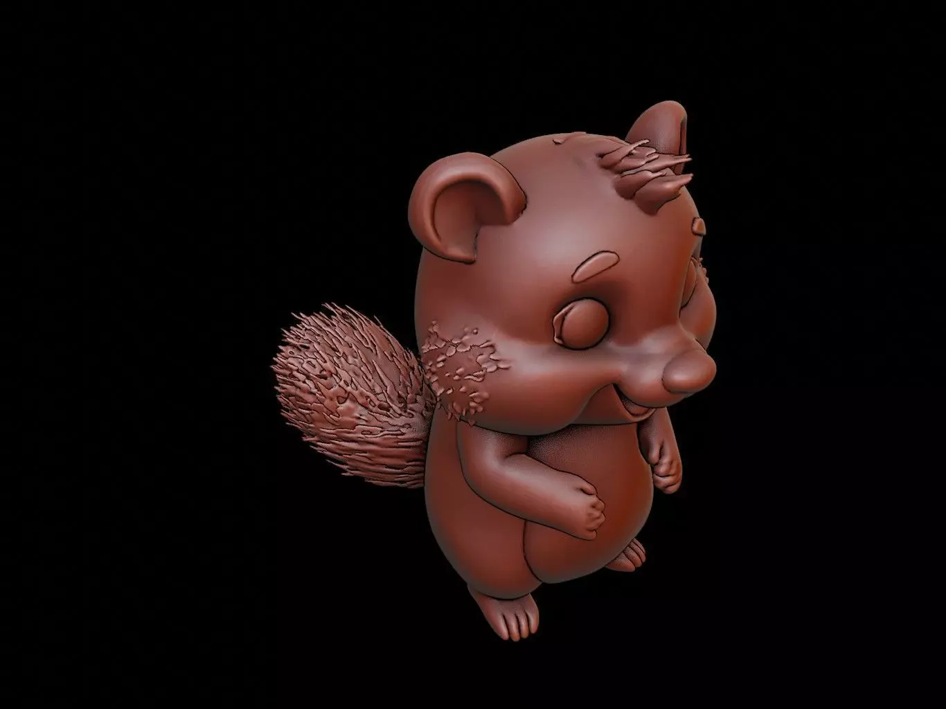 Beaver Animal Cartoon 3D print model_0