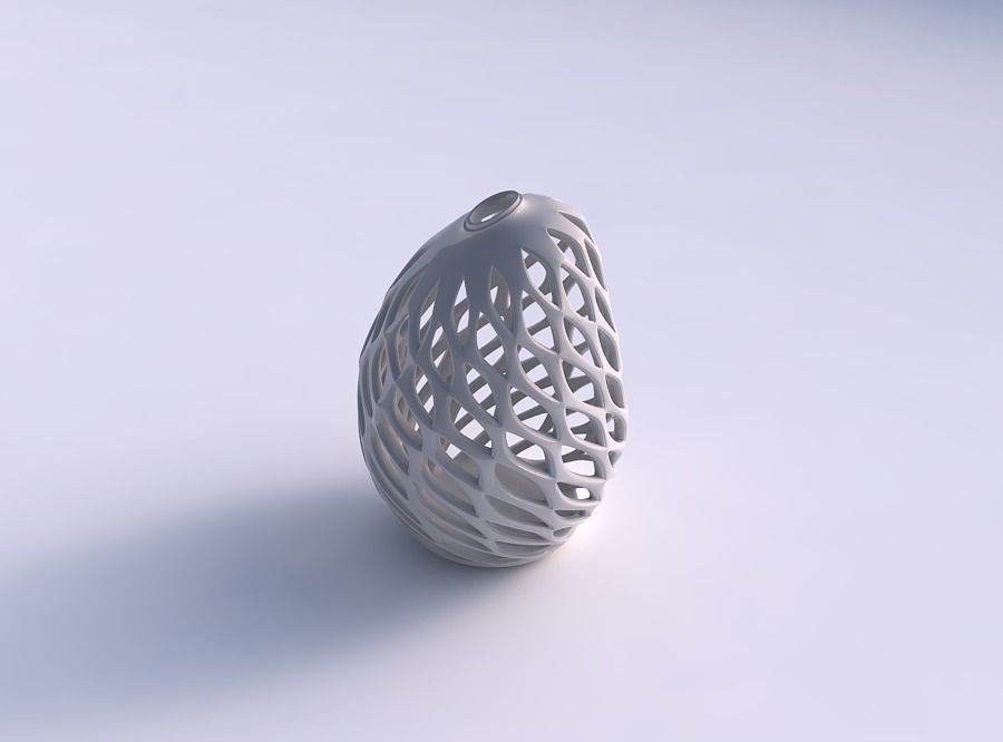 Vase flared 2 with smooth beveled cuts and extruded top strec... 3D print model_0