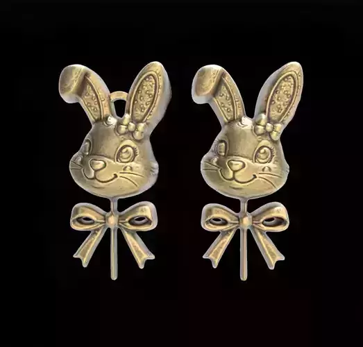 Easter bunny head candy decor  3D print model