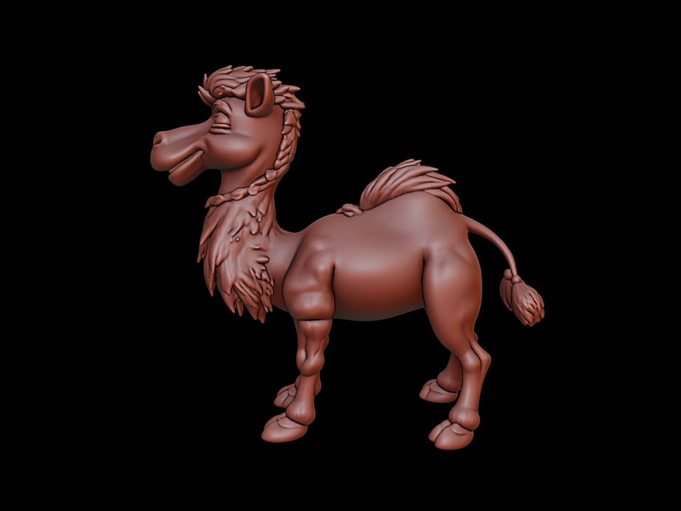 Camel Animal Cartoon 3D print model_2