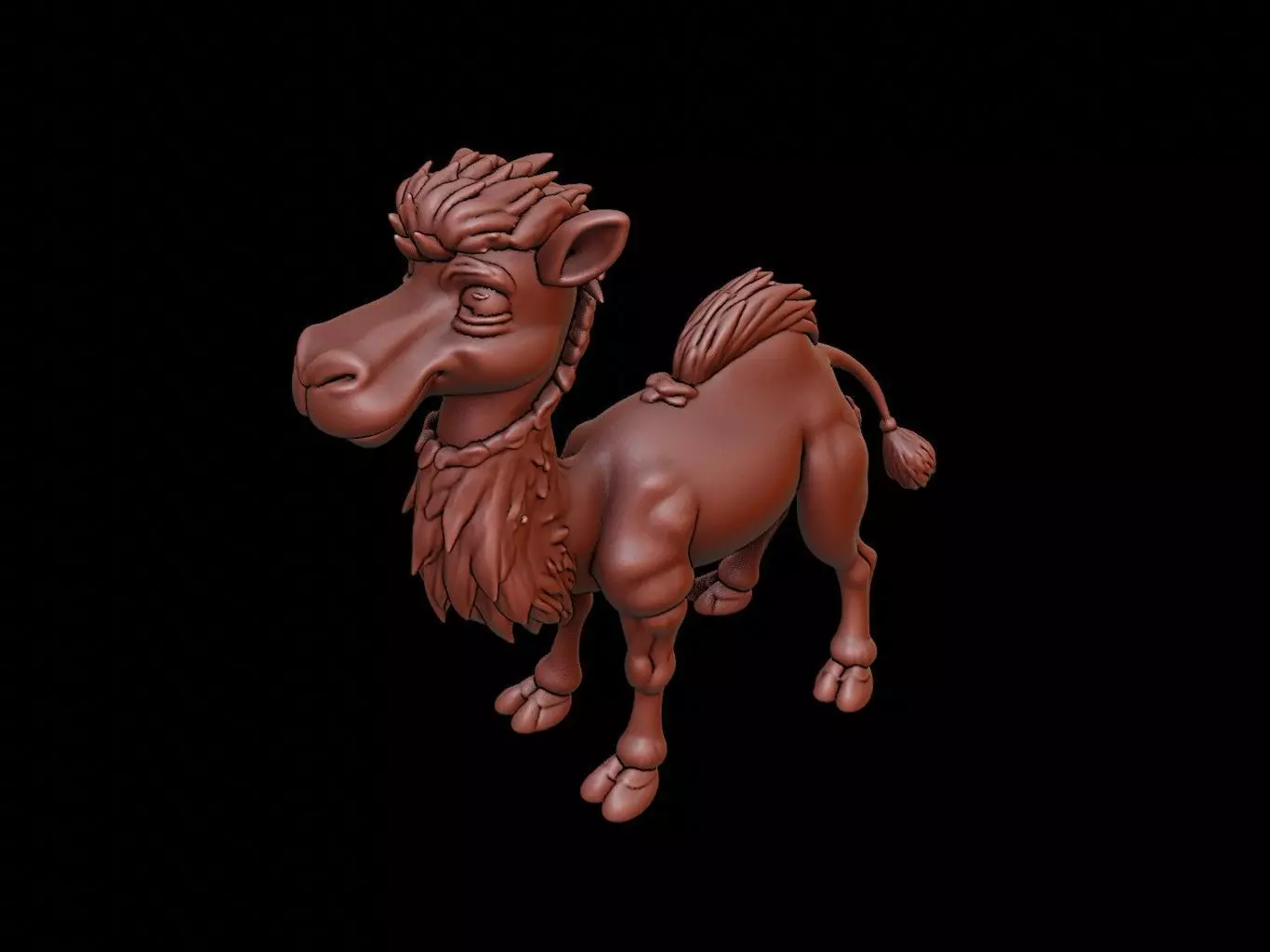 Camel Animal Cartoon 3D print model_0