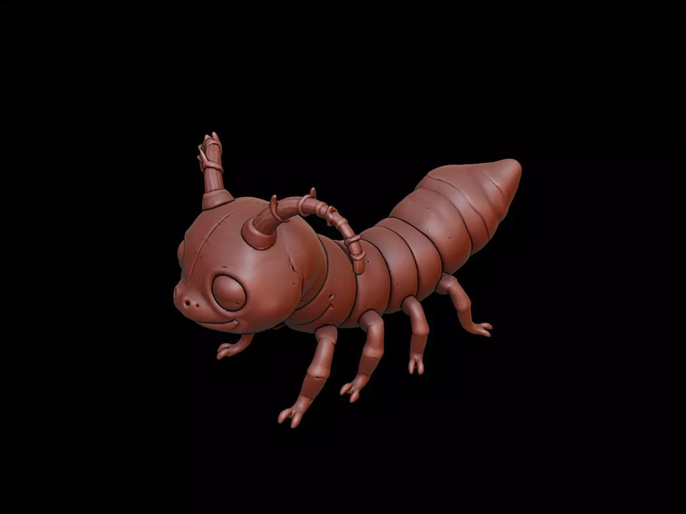 Centipede Animal Cartoon 3D print model