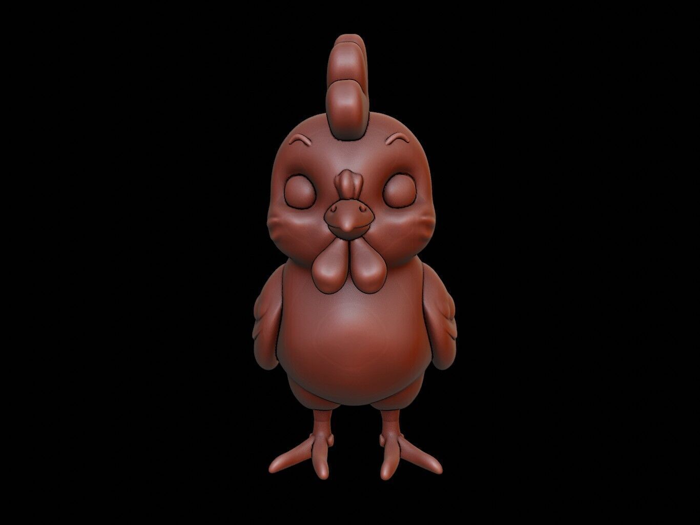 Chicken Animal Cartoon 3D print model_2