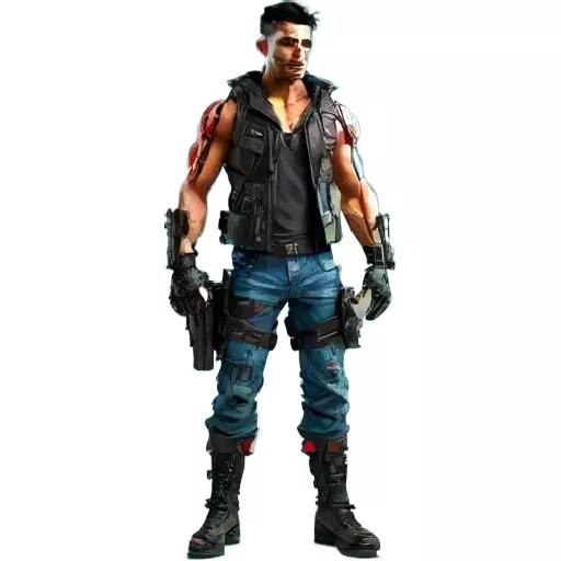 Soldier The Blade of Neon City Low-poly 3D model