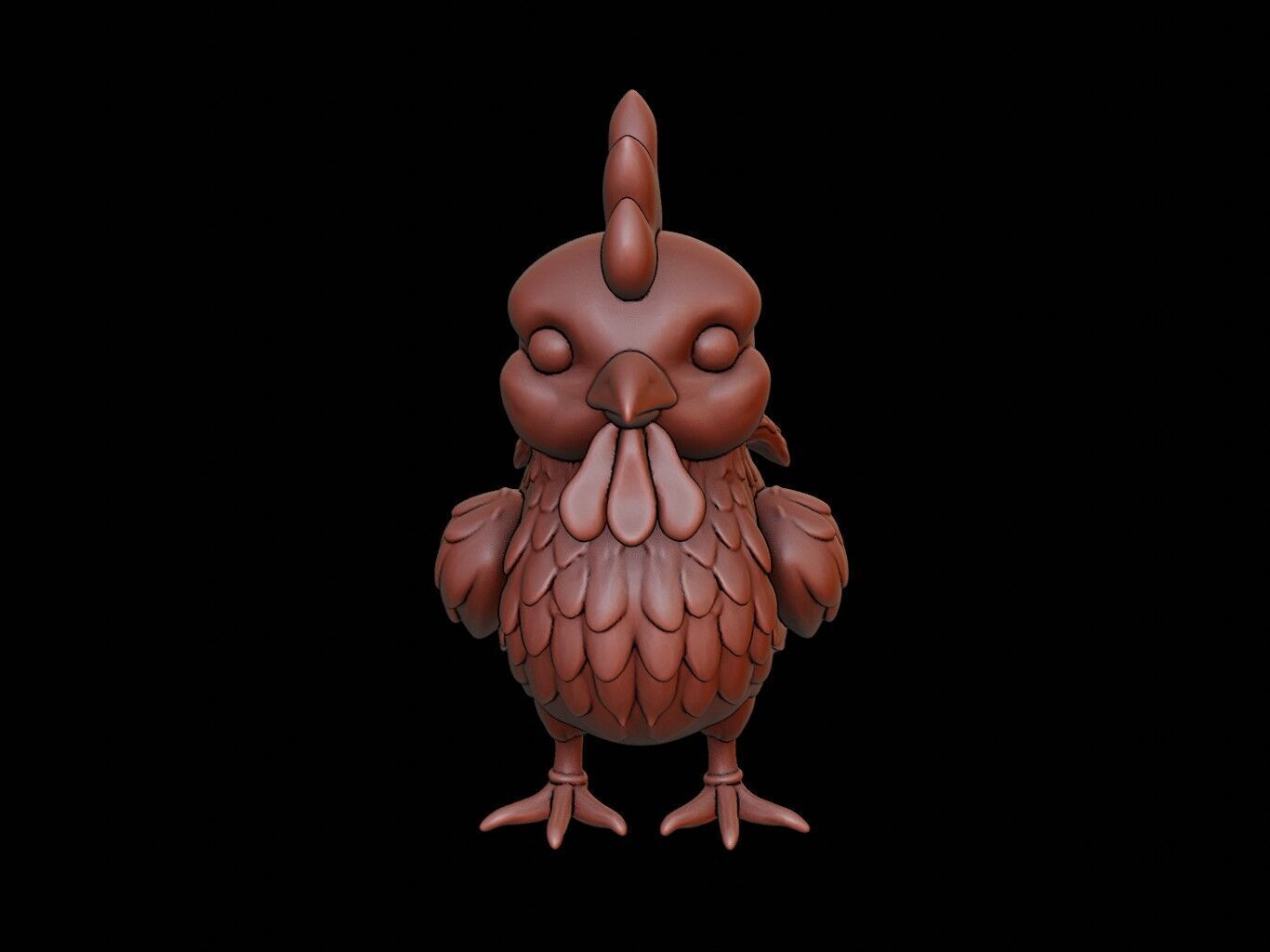 Chicken Animal Cartoon 3D print model_2