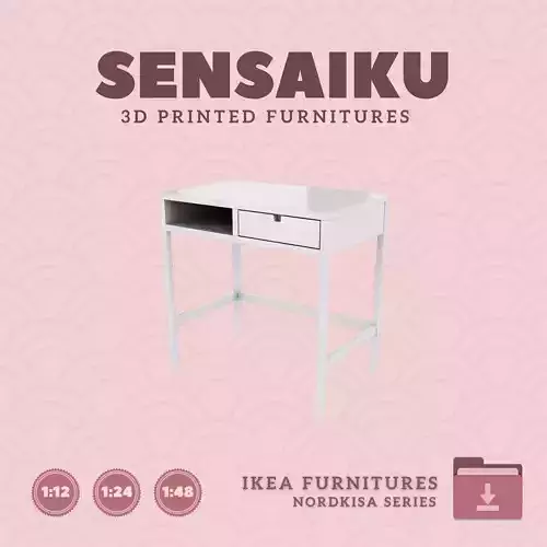 NORDKISA Dressing Table for Mini Dollhouse IKEA 3D Print 3D print model