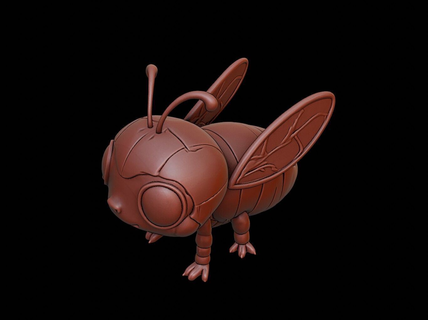 Cicada Animal Cartoon 3D print model_1