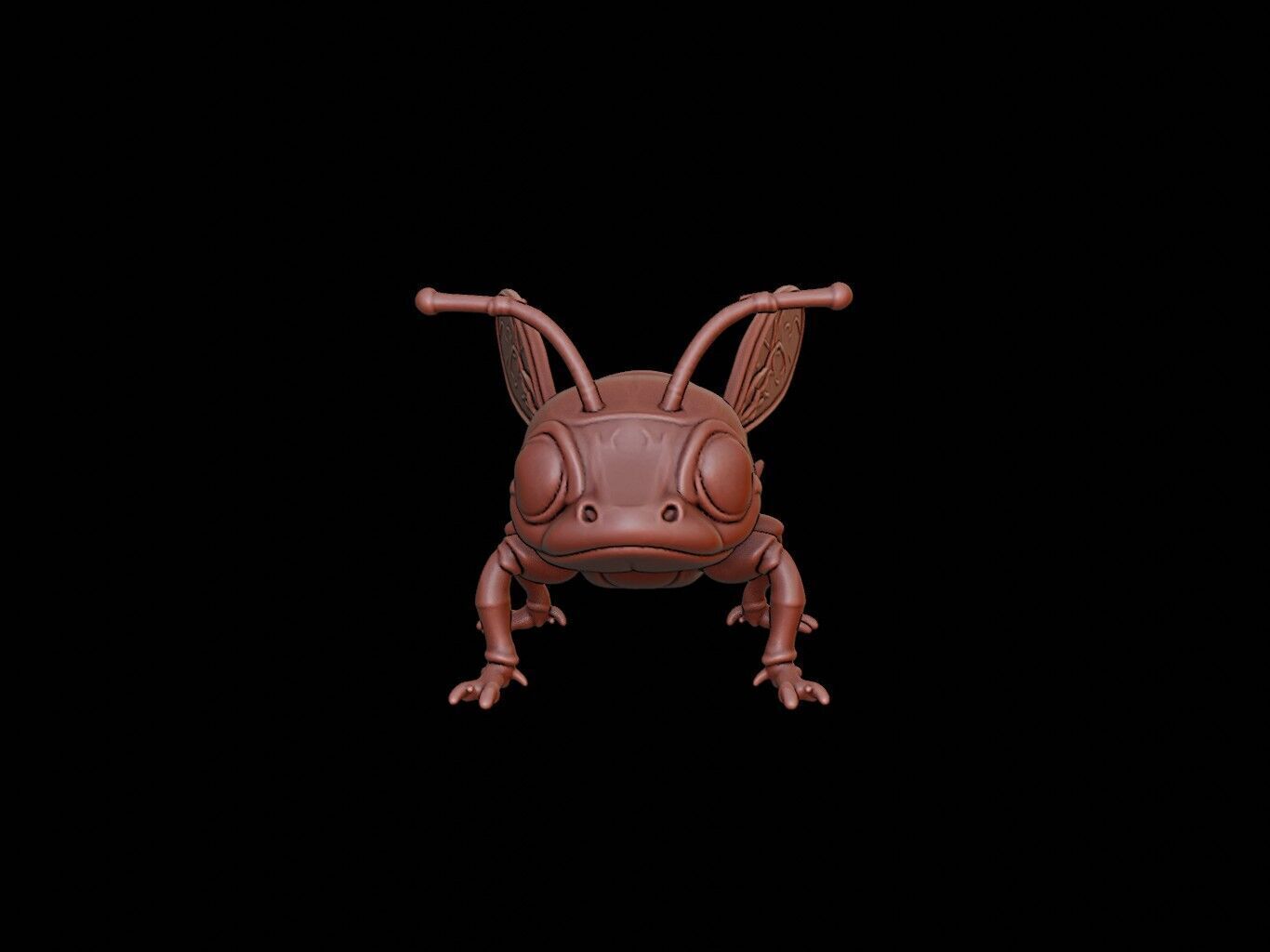 Cicada Animal Cartoon 3D print model_2