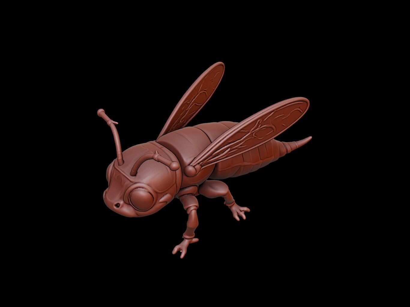 Cicada Animal Cartoon 3D print model_1