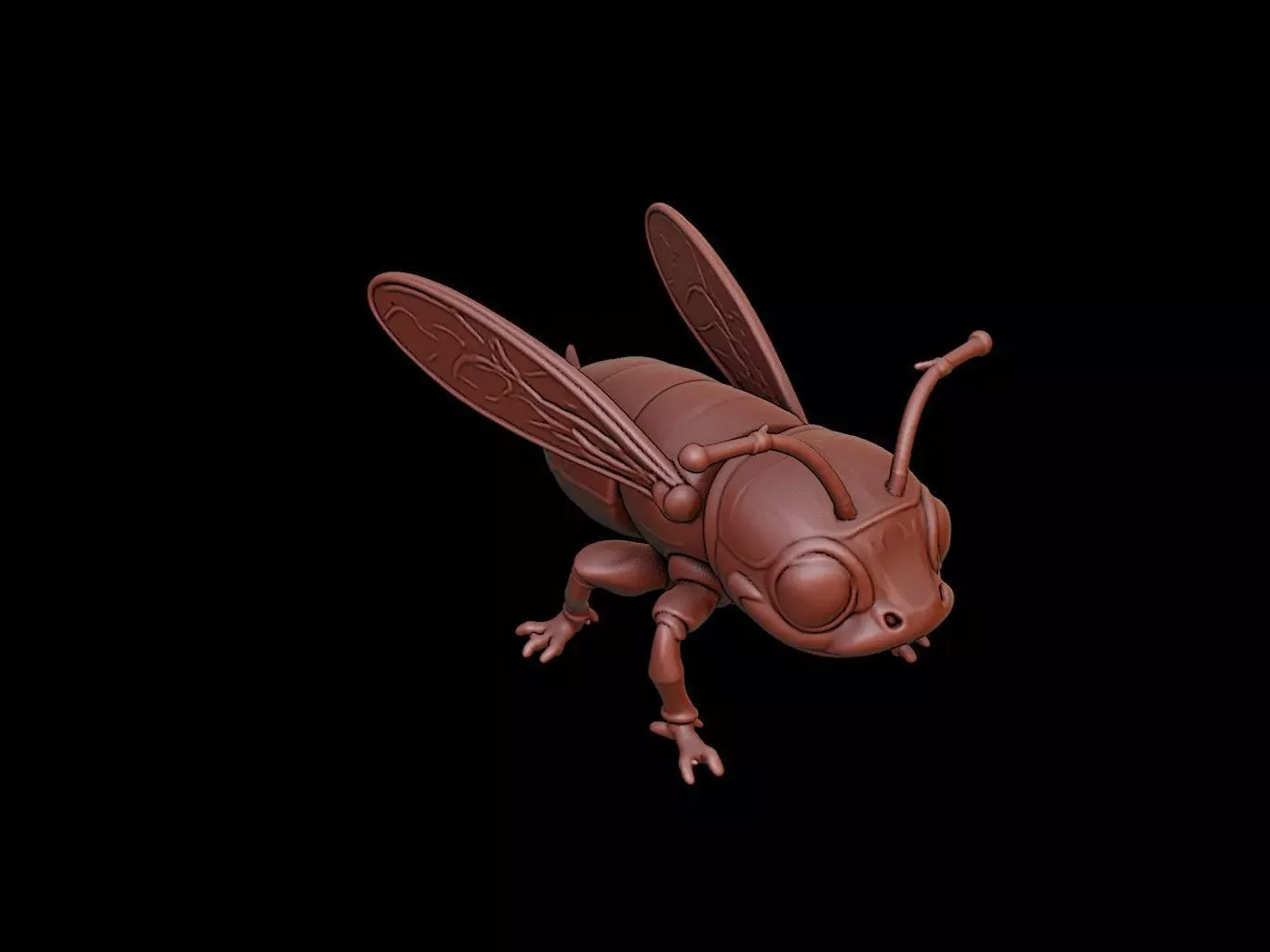 Cicada Animal Cartoon 3D print model_0