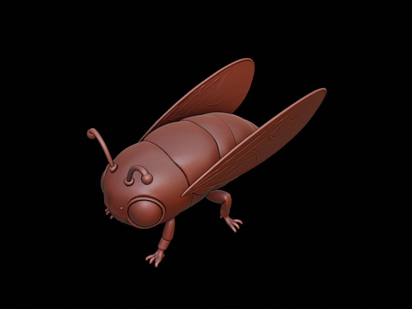 Cicada Animal Cartoon 3D print model_1