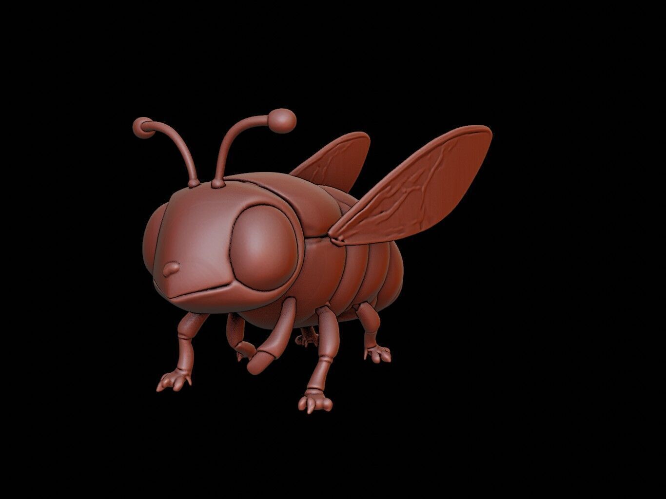 Cicada Animal Cartoon 3D print model_2