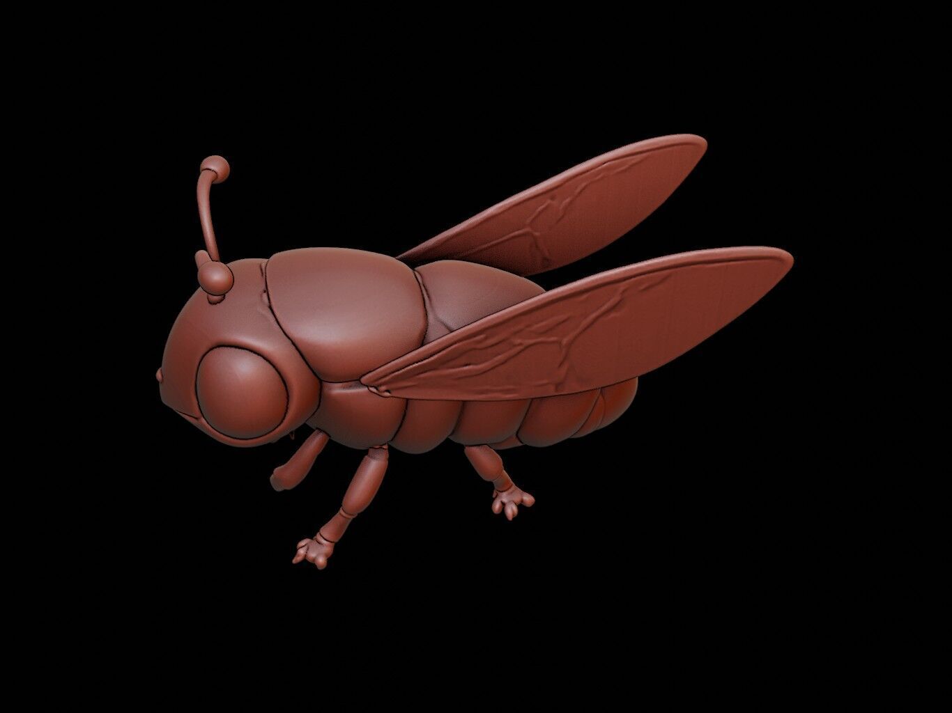Cicada Animal Cartoon 3D print model_1