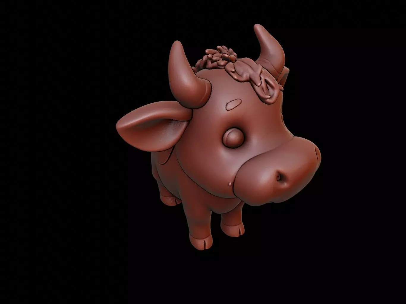 Cow Animal Cartoon 3D print model