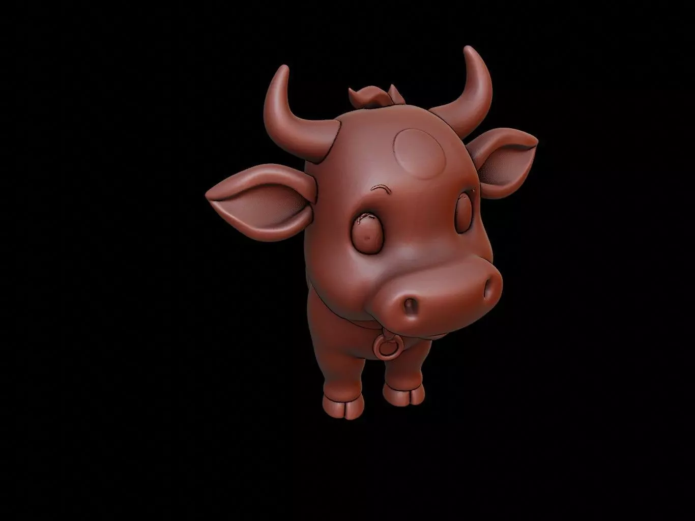 Cow Animal Cartoon 3D print model