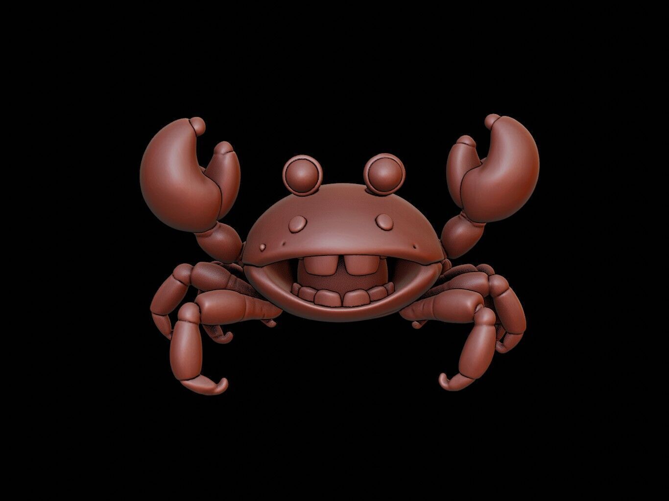 Crab Animal Cartoon 3D print model_2