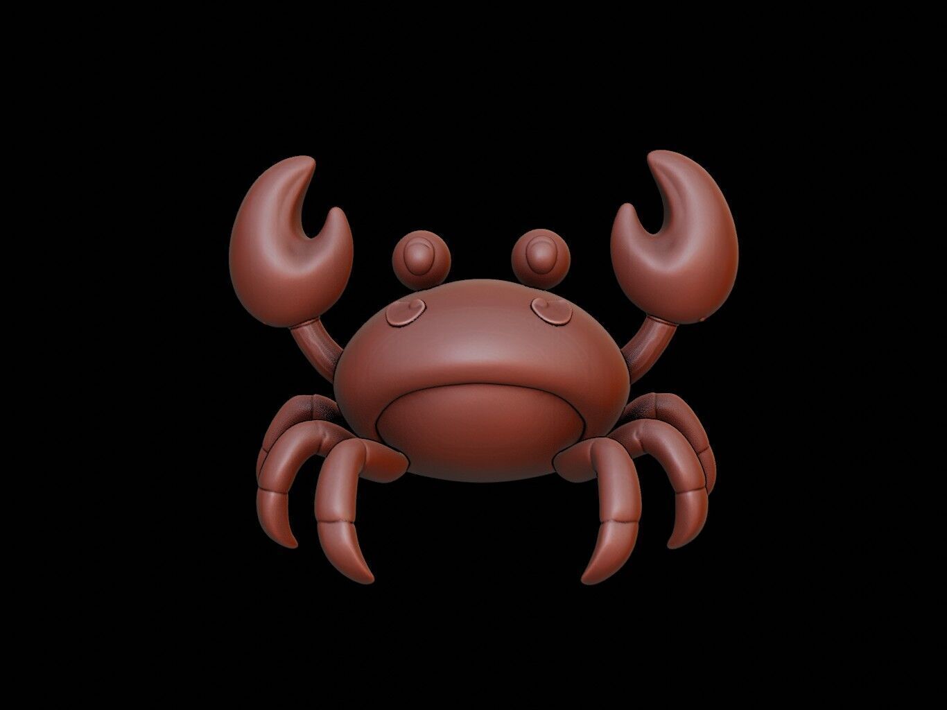 Crab Animal Cartoon 3D print model_2