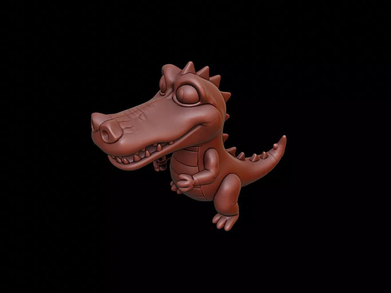 Crocodile Animal Cartoon 3D print model