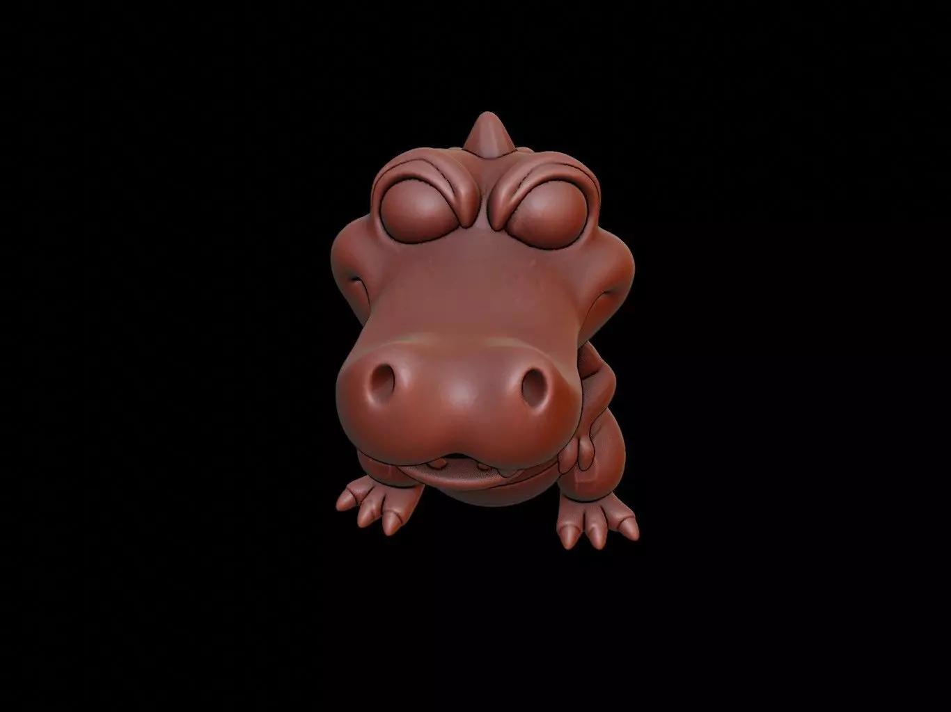 Crocodile Animal Cartoon 3D print model_0