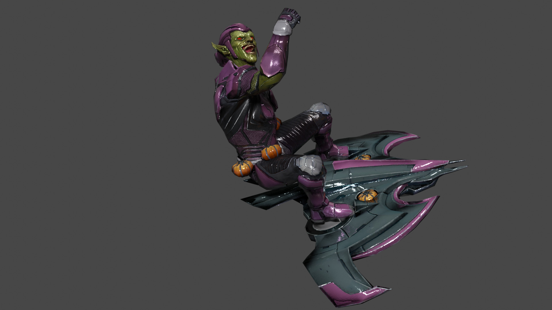 Green Goblin Low-poly 3D model_2