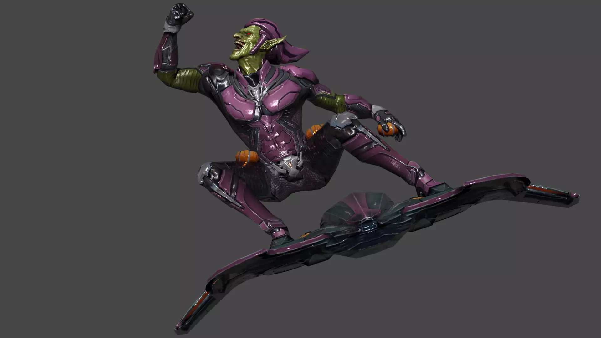 Green Goblin Low-poly 3D model_0