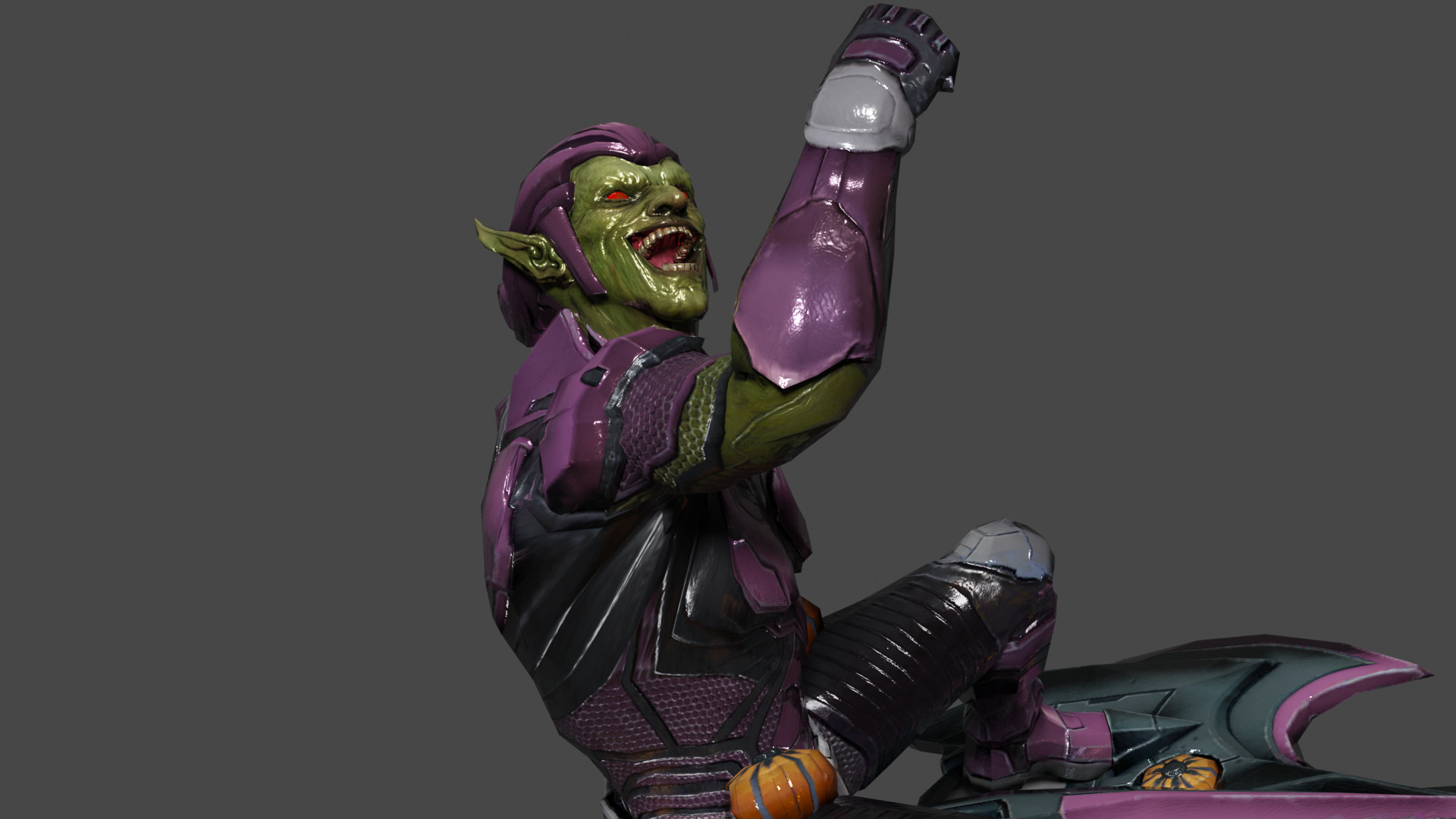 Green Goblin Low-poly 3D model_3
