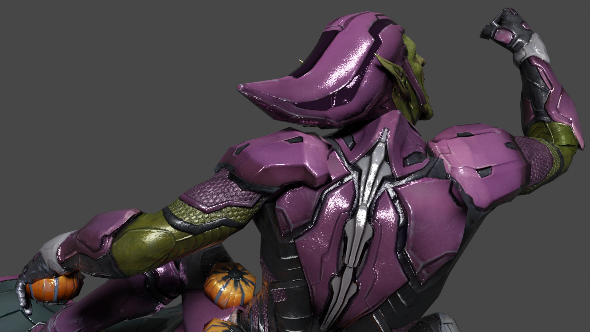 Green Goblin Low-poly 3D model_5