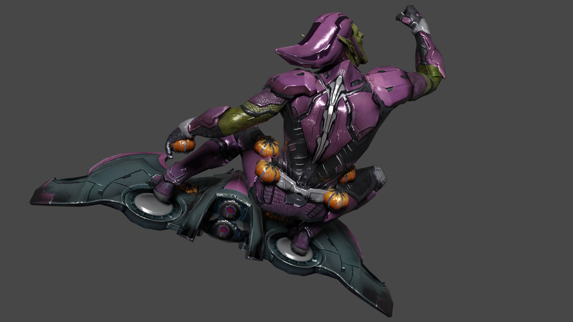 Green Goblin Low-poly 3D model_4