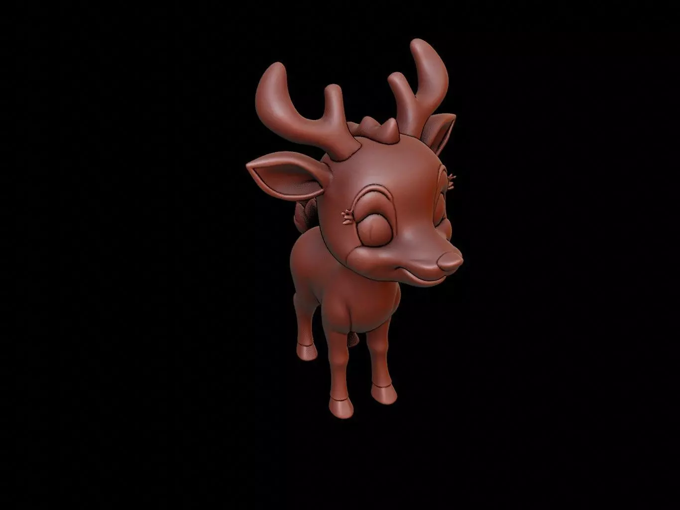 Deer Animal Cartoon 3D print model_0