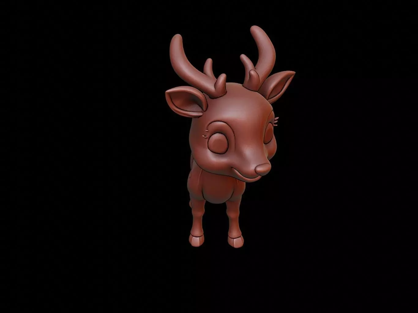 Deer Animal Cartoon 3D print model_0