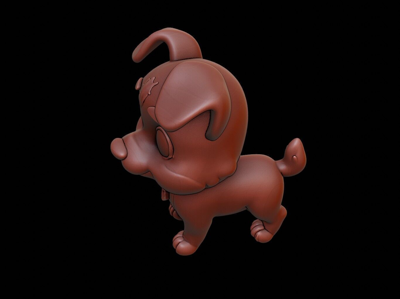 Dog Animal Cartoon 3D print model_1