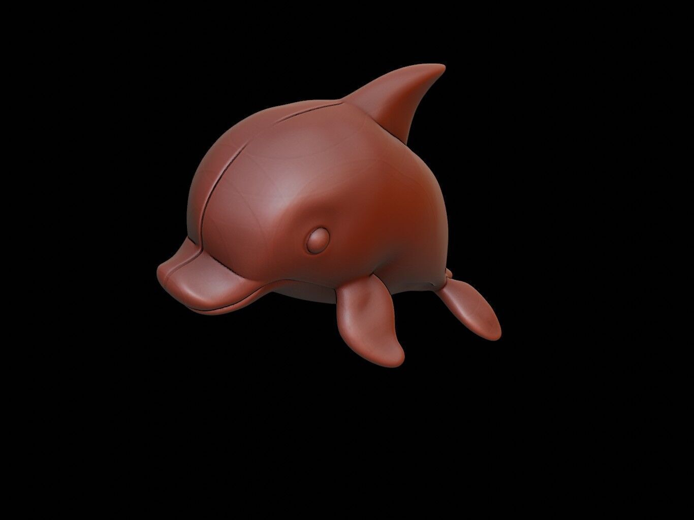 Dolphin Animal Cartoon 3D print model_1