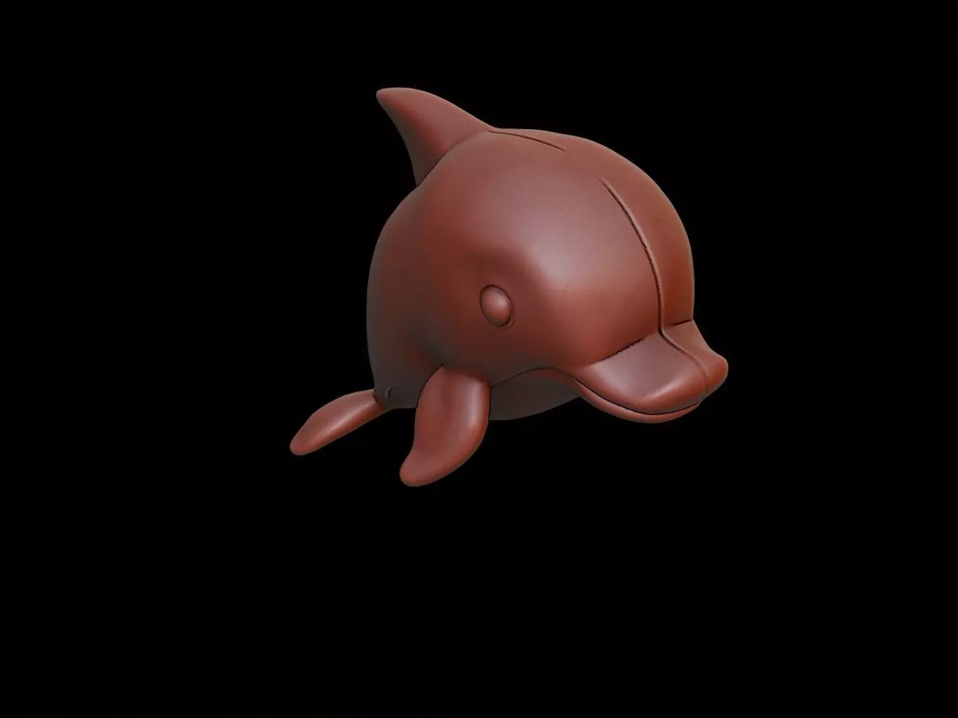 Dolphin Animal Cartoon 3D print model_0